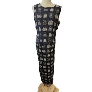 Vintage Ilyse Hart Ltd. 2 Piece Purse Print Maxi Skirt and Top Set Women Size 10